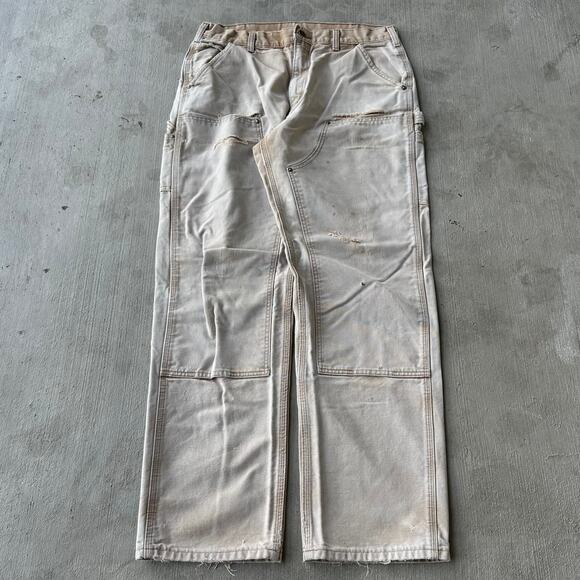 Vintage Y2K Carhartt brown double knee work wear carpenter pants - Picture 1 of 8